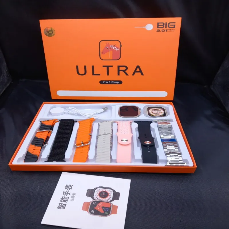 الساعة الذكية ULTRA BIG بشاشة كبيرة وأنيقة مقاومة للماء